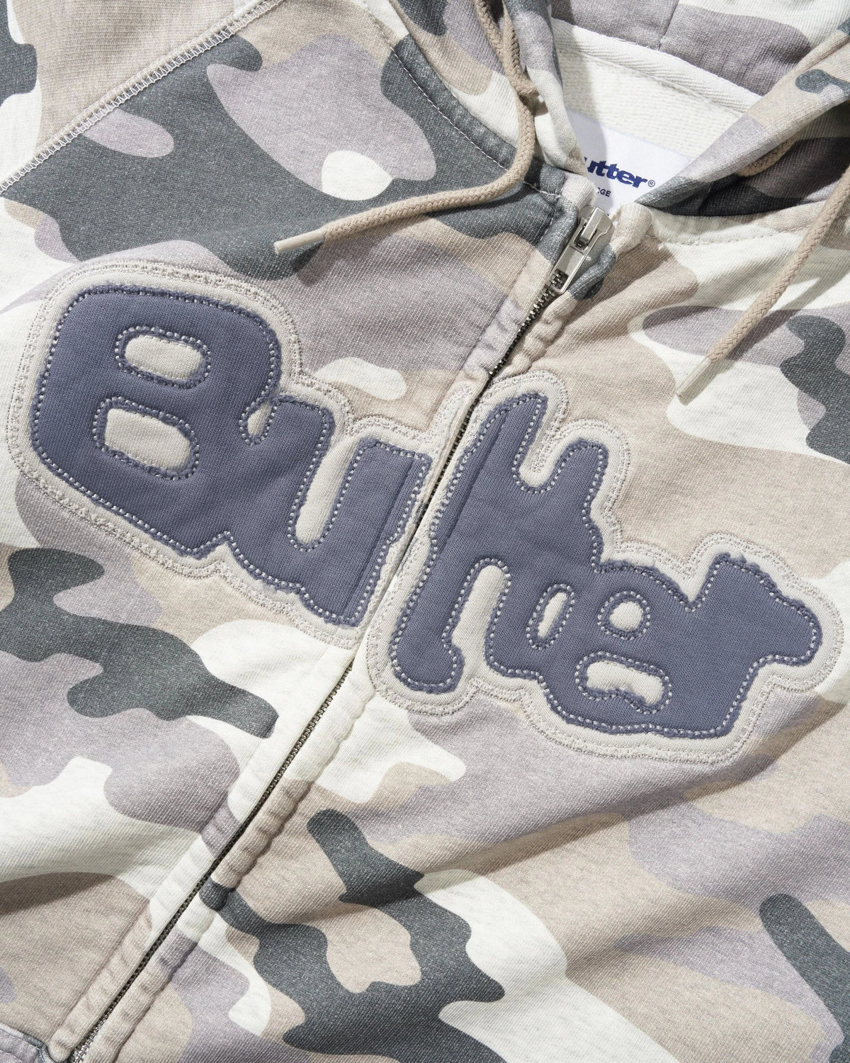 Stretch Zip-Thru Hood, Snow Camo