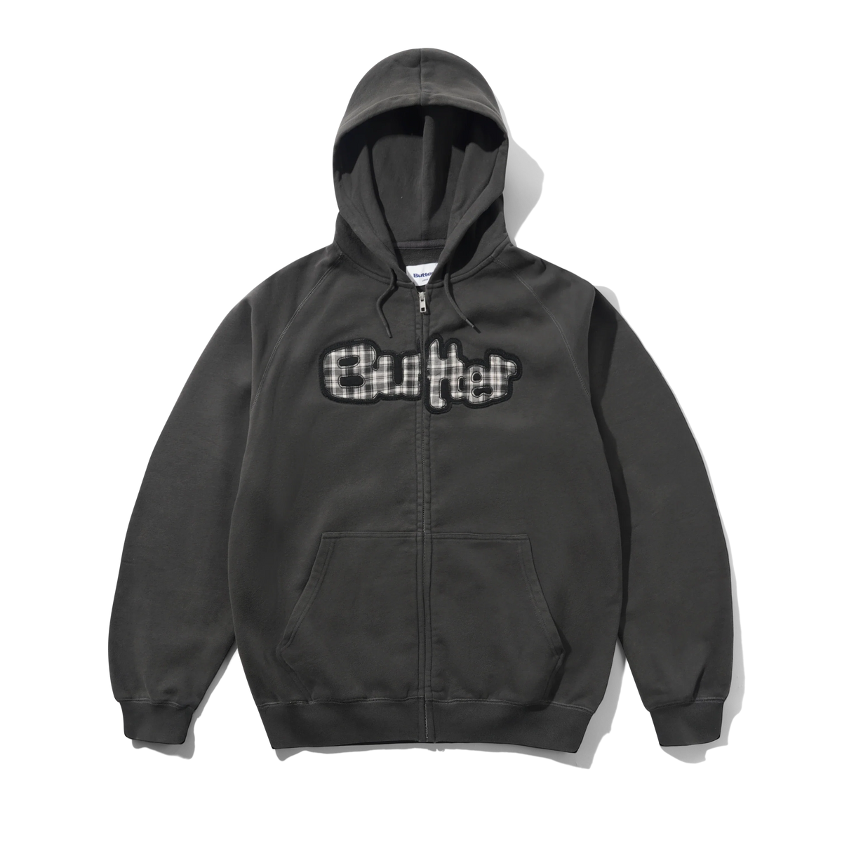 Stretch Zip-Thru Hood, Washed Black