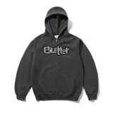Stretch Zip-Thru Hood, Washed Black