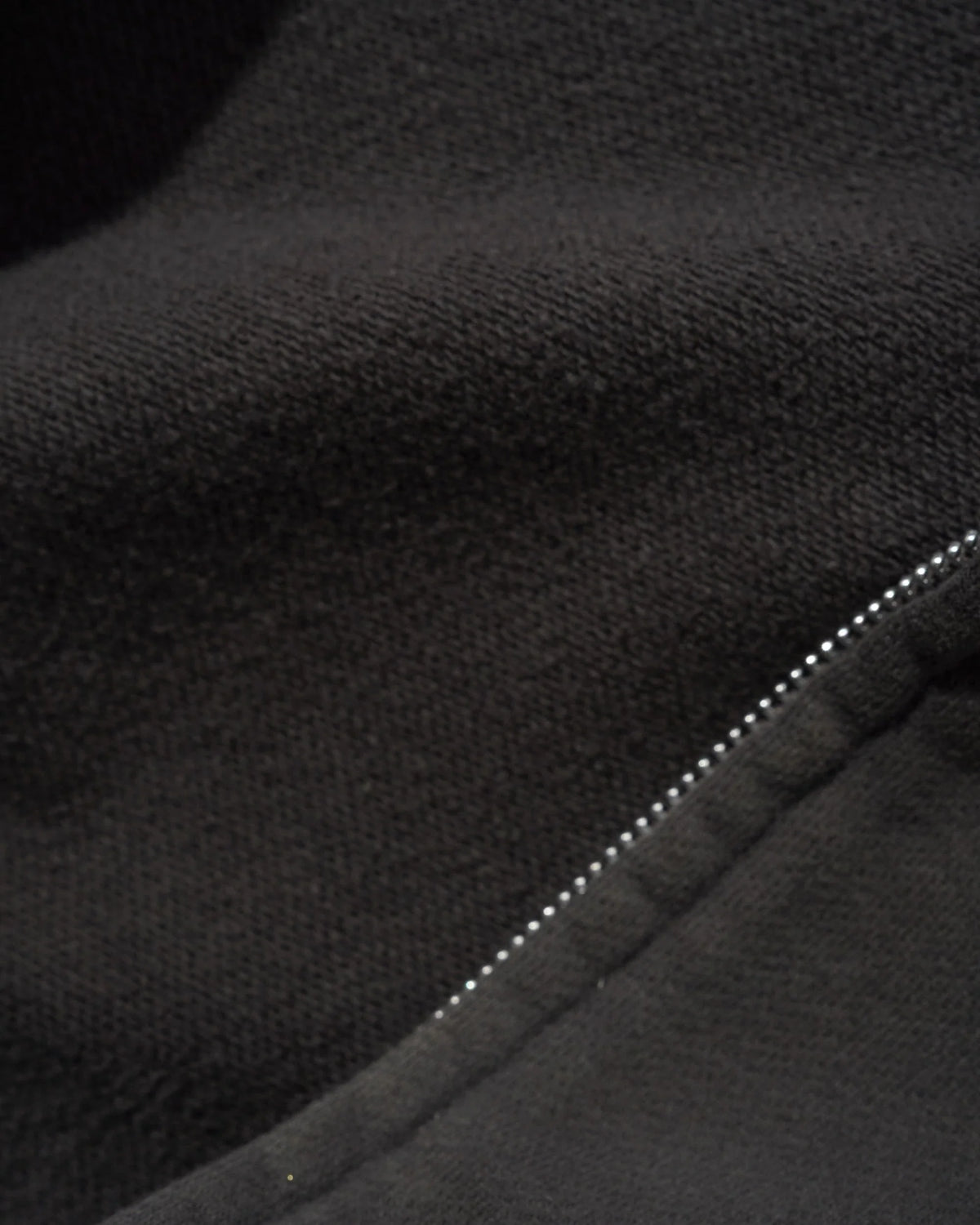 Stretch Zip-Thru Hood, Washed Black