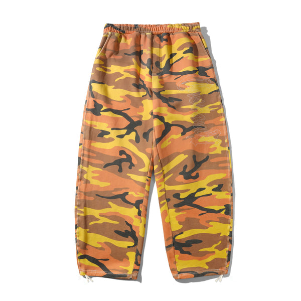 Cash Only Strip Fleece Sweatpants, Fall Camo