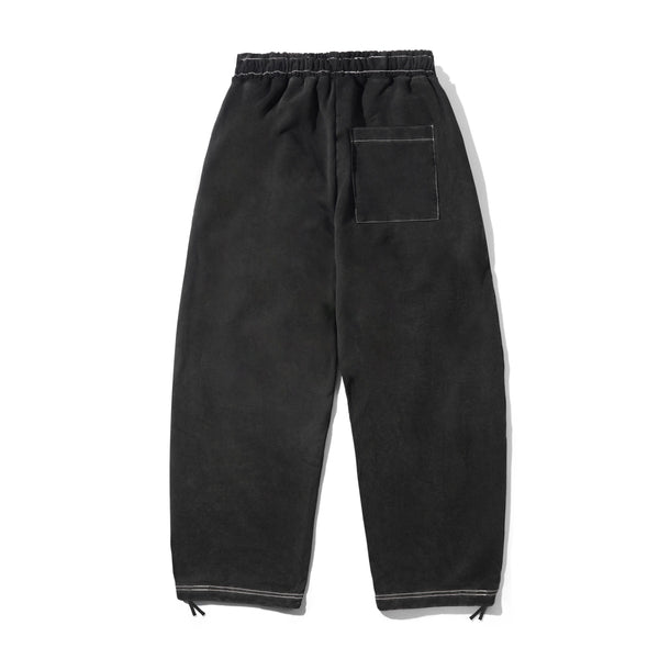 Cash Only Strip Fleece Sweatpants, Washed Black