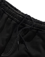 Strip Fleece Sweatpants, Washed Black