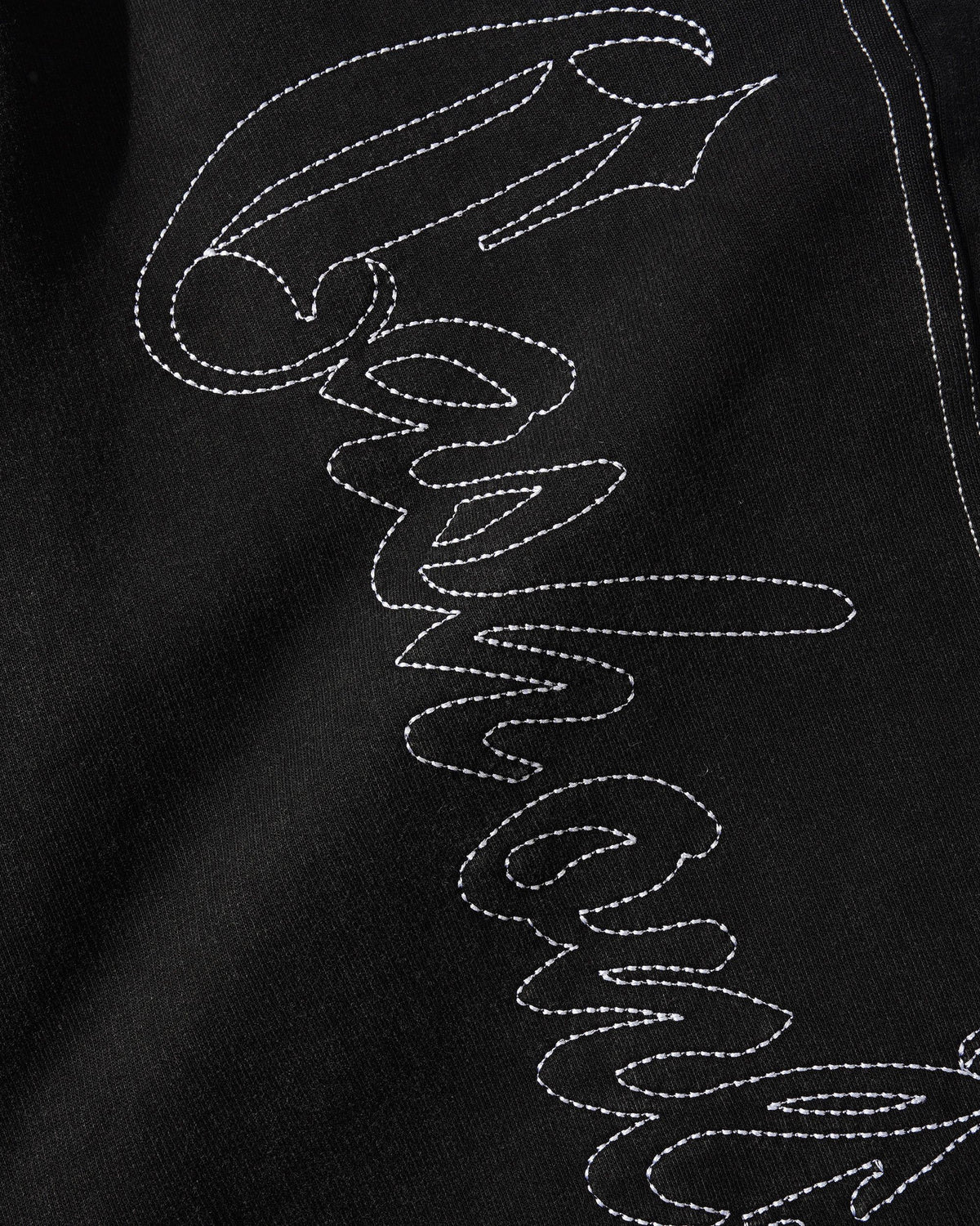 Strip Fleece Sweatpants, Washed Black