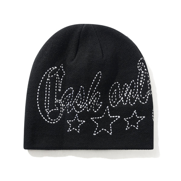 Cash Only Strip Skully Beanie, Black