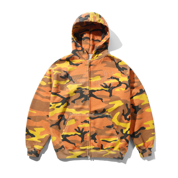Cash Only Strip Zip-Thru Hood, Fall Camo