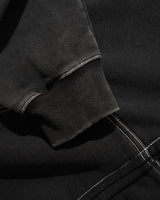 Strip Zip-Thru Hood, Washed Black
