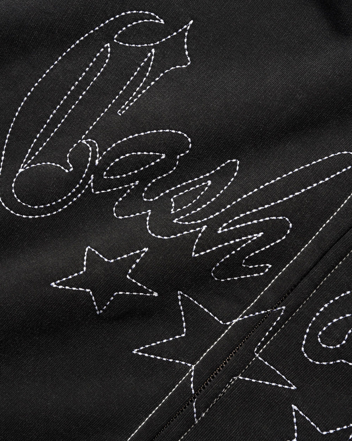 Strip Zip-Thru Hood, Washed Black