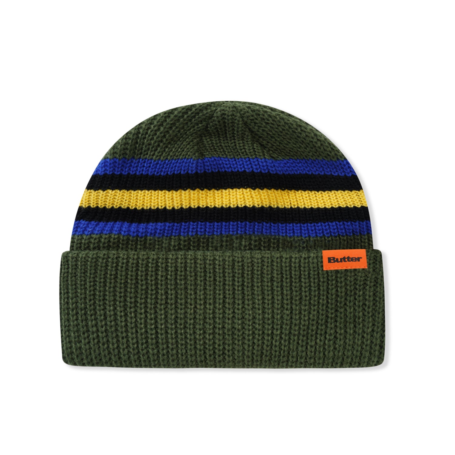 Stripe Cuff Beanie, Green