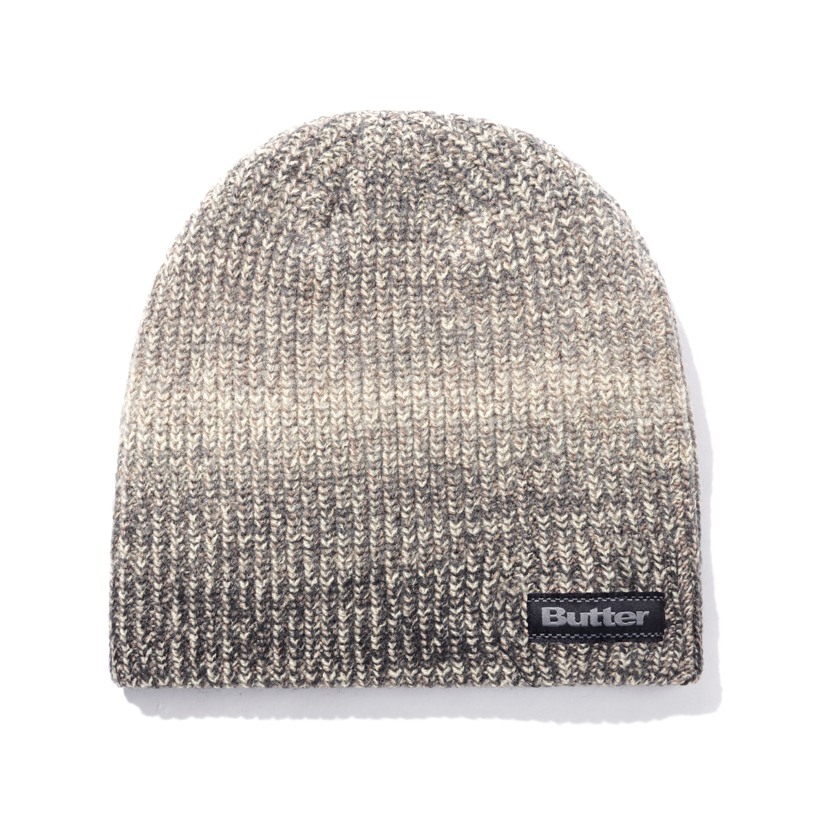 Stripe Knit Skully Beanie, Black Marle