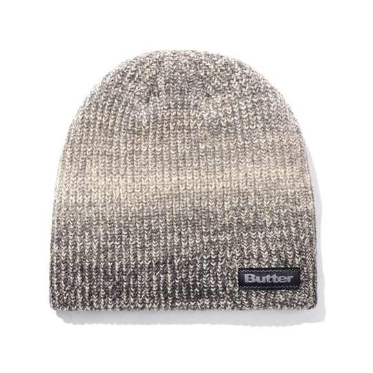 Stripe Knit Skully Beanie, Black Marle