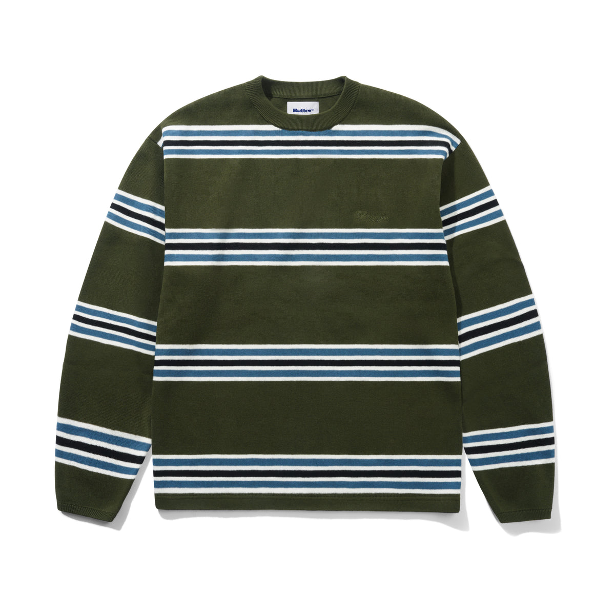 Stripe Knit Sweater, Army