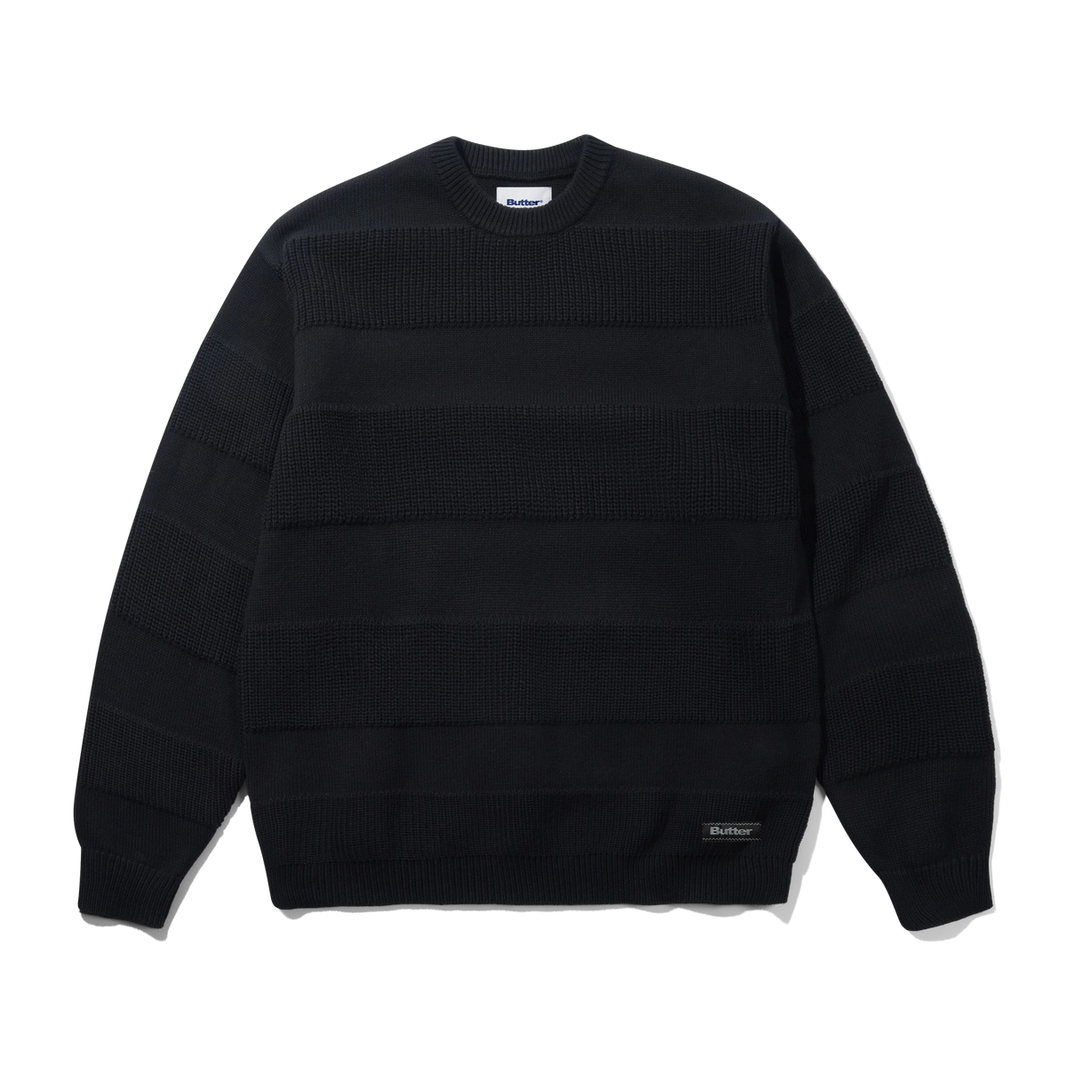 Stripe Knit Sweater, Black