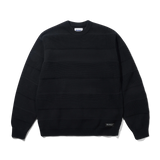Stripe Knit Sweater, Black