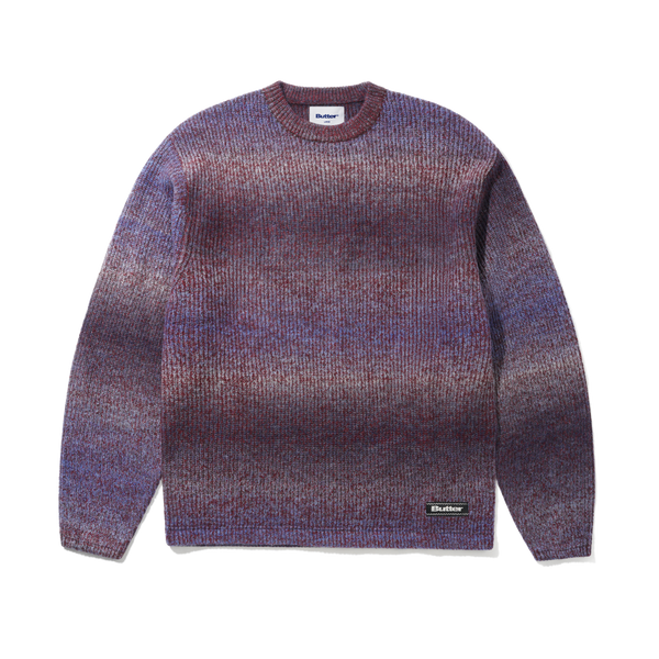 Butter Goods Stripe Knit Sweater, Blue