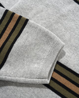 Stripe Knit Sweater, Grey