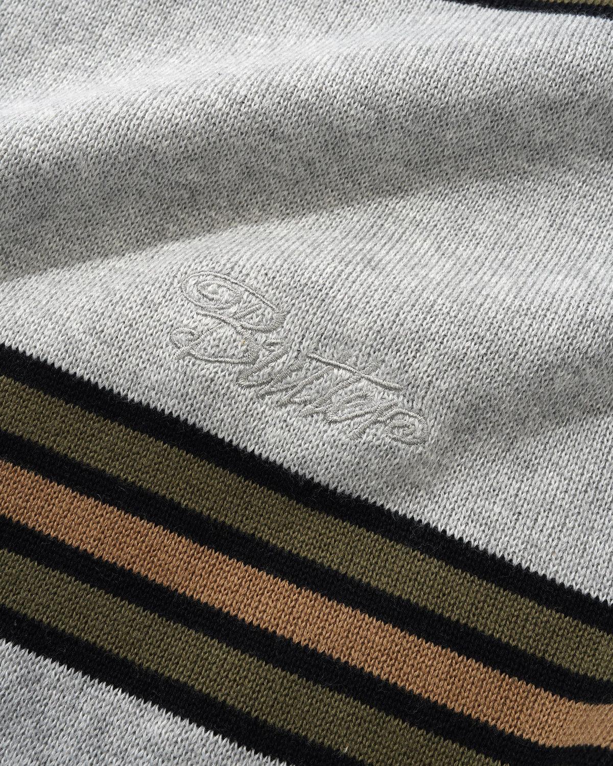 Stripe Knit Sweater, Grey