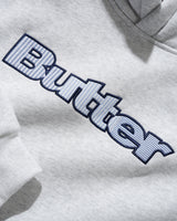 Stripe Logo Applique Pullover Hood, Ash