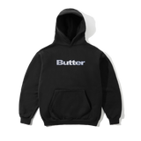 Stripe Logo Applique Pullover Hood, Black