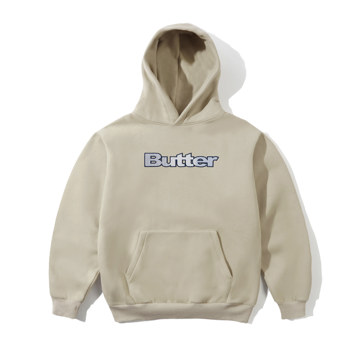 Stripe Logo Applique Pullover Hood, Oat