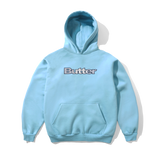 Stripe Logo Applique Pullover Hood, Sky
