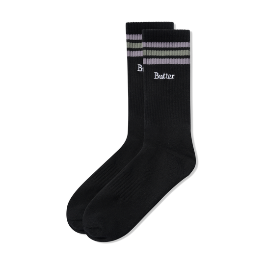 Stripe Socks, Black