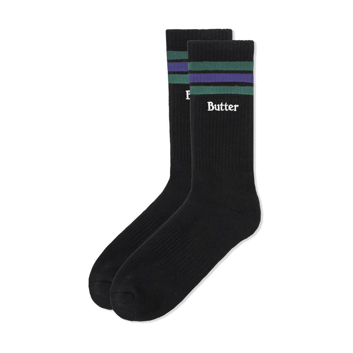 Stripe Socks, Black