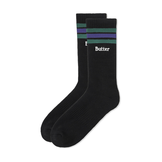 Stripe Socks, Black