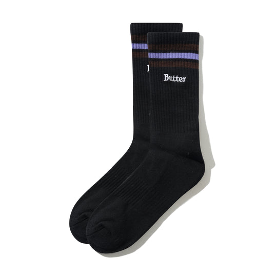 Stripe Socks, Black