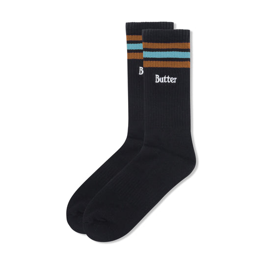 Stripe Socks, Black