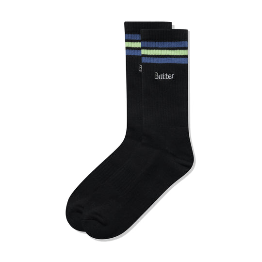 Stripe Socks, Black
