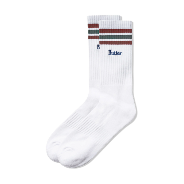 Butter Goods Stripe Socks, White