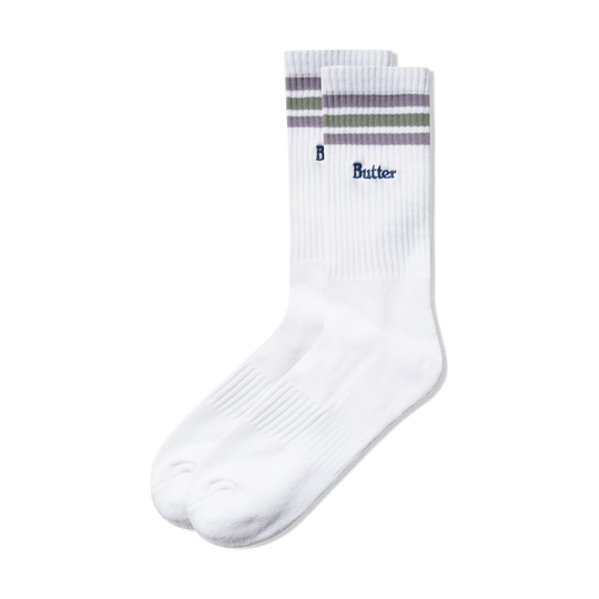 Stripe Socks, White