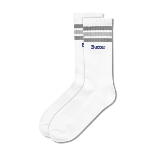 Stripe Socks, White
