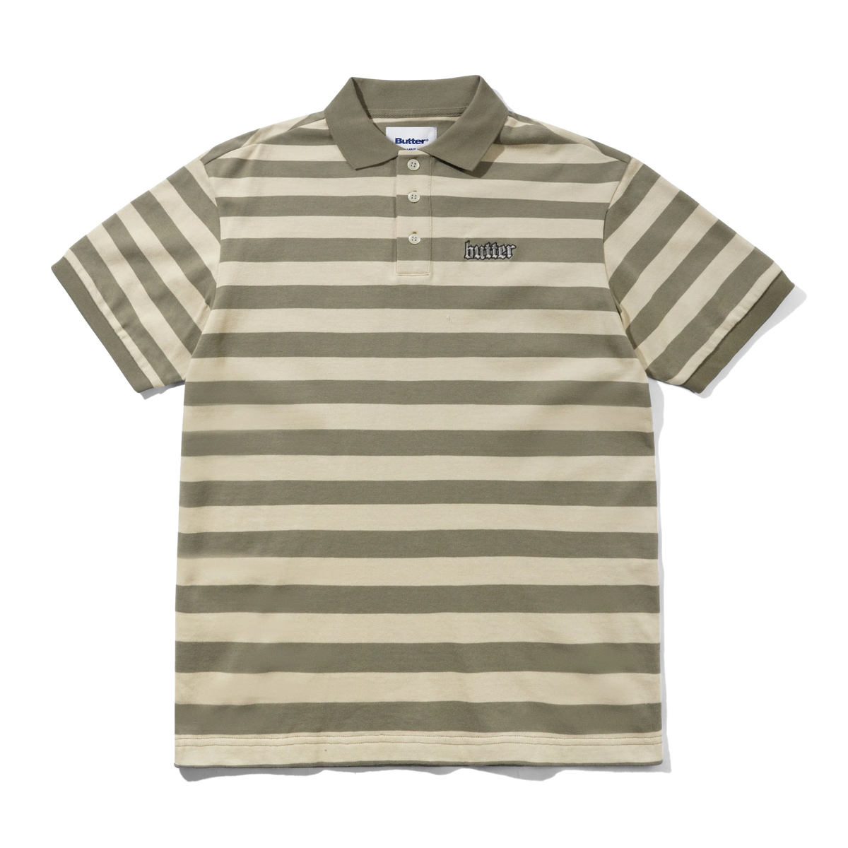 Striped Polo Shirt, Beige / Tan