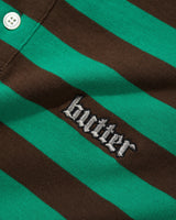 Striped Polo Shirt, Green / Brown