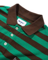 Striped Polo Shirt, Green / Brown