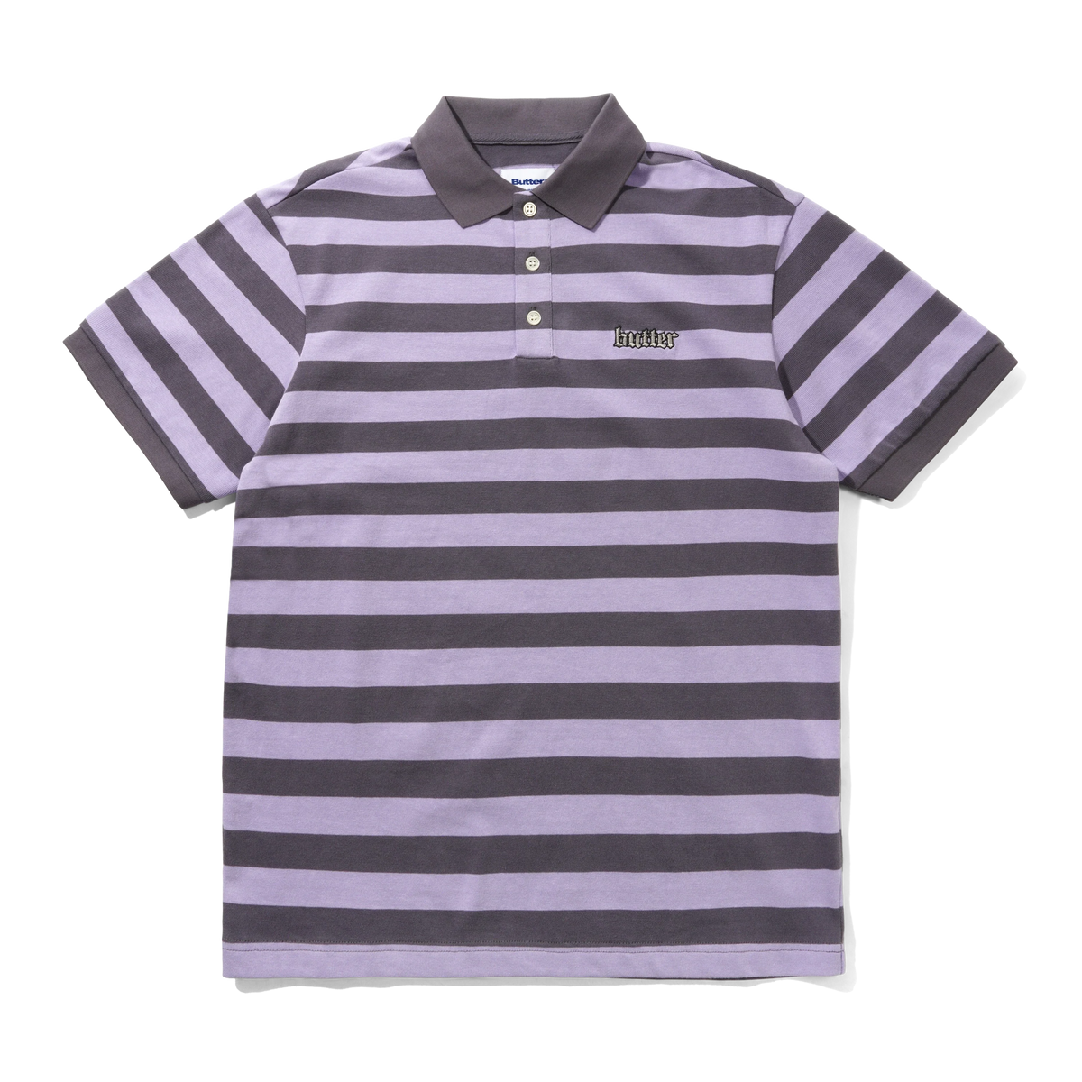 Striped Polo Shirt, Purple / Dusk