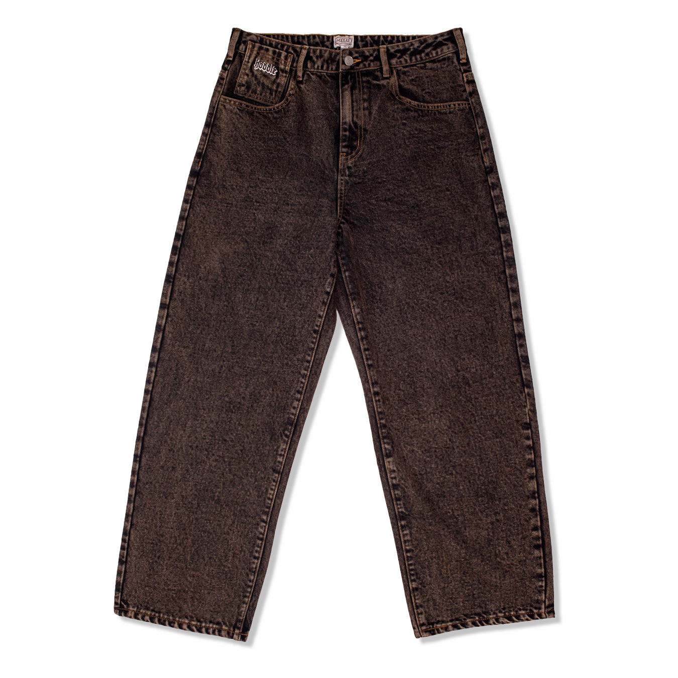 Denim Ranger Jeans, Brown Acid Wash