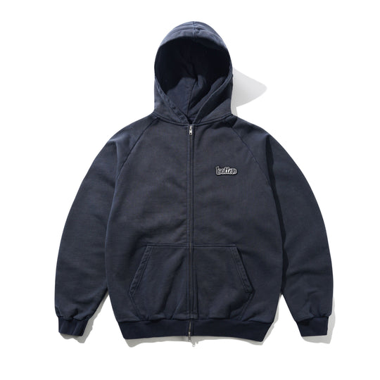 Swirl Zip-Thru Hood, Navy