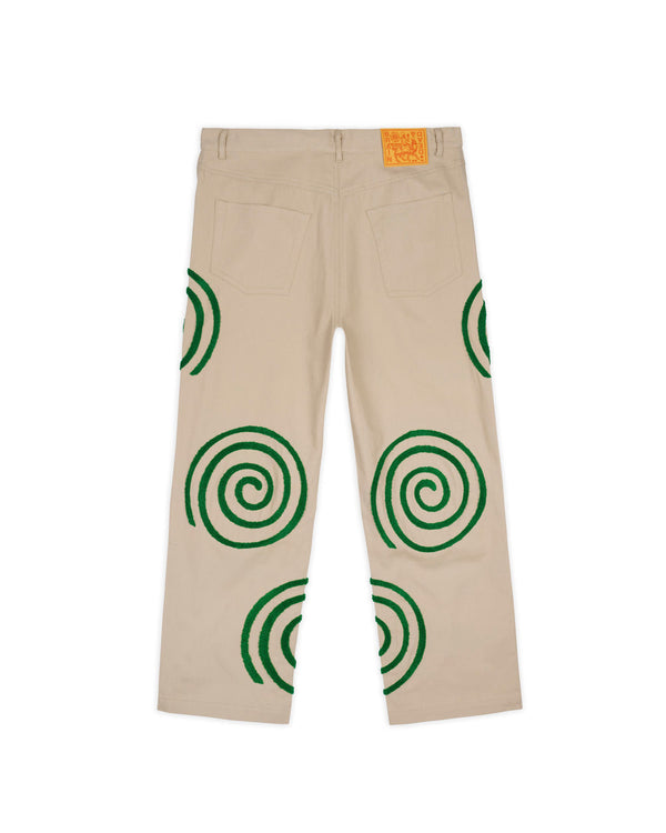 Brain Dead Swirls Twill Pant, Khaki