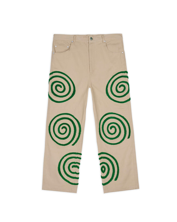 Brain Dead Swirls Twill Pant, Khaki
