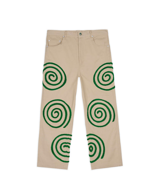 Swirls Twill Pant, Khaki