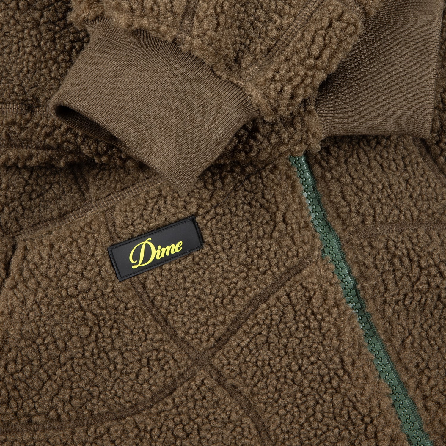 Coverstitch Sherpa Fleece, Military Brown