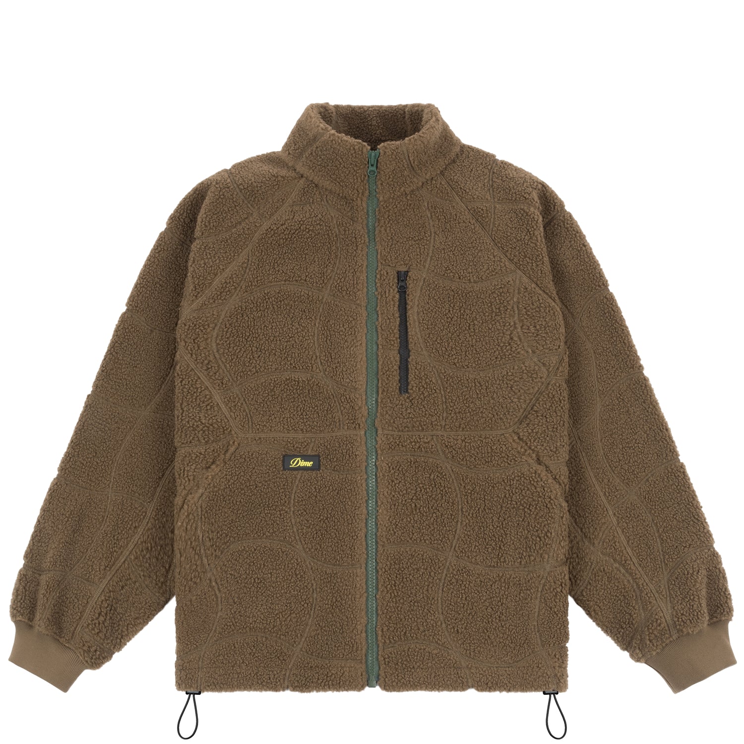 Coverstitch Sherpa Fleece, Military Brown