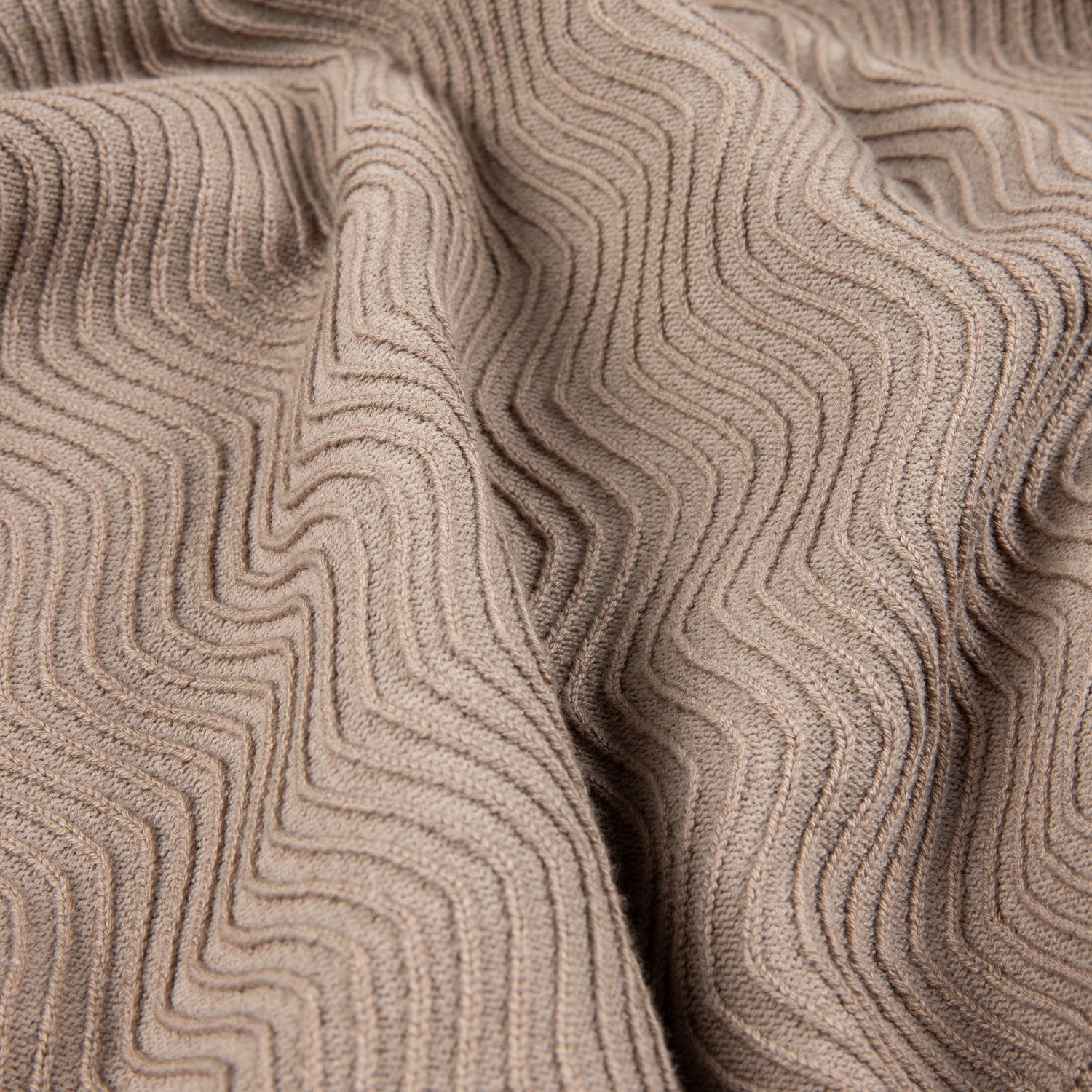 Wave Cable Knit, Tan