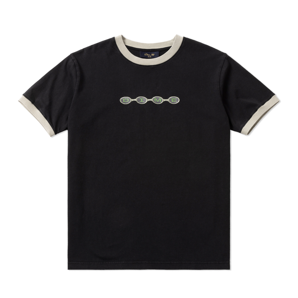 Dime Space Ringer Tee, Black