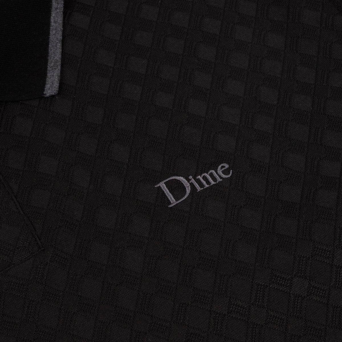 Jacquard LS Polo, Black