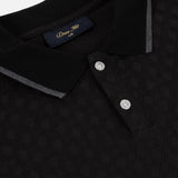 Jacquard LS Polo, Black