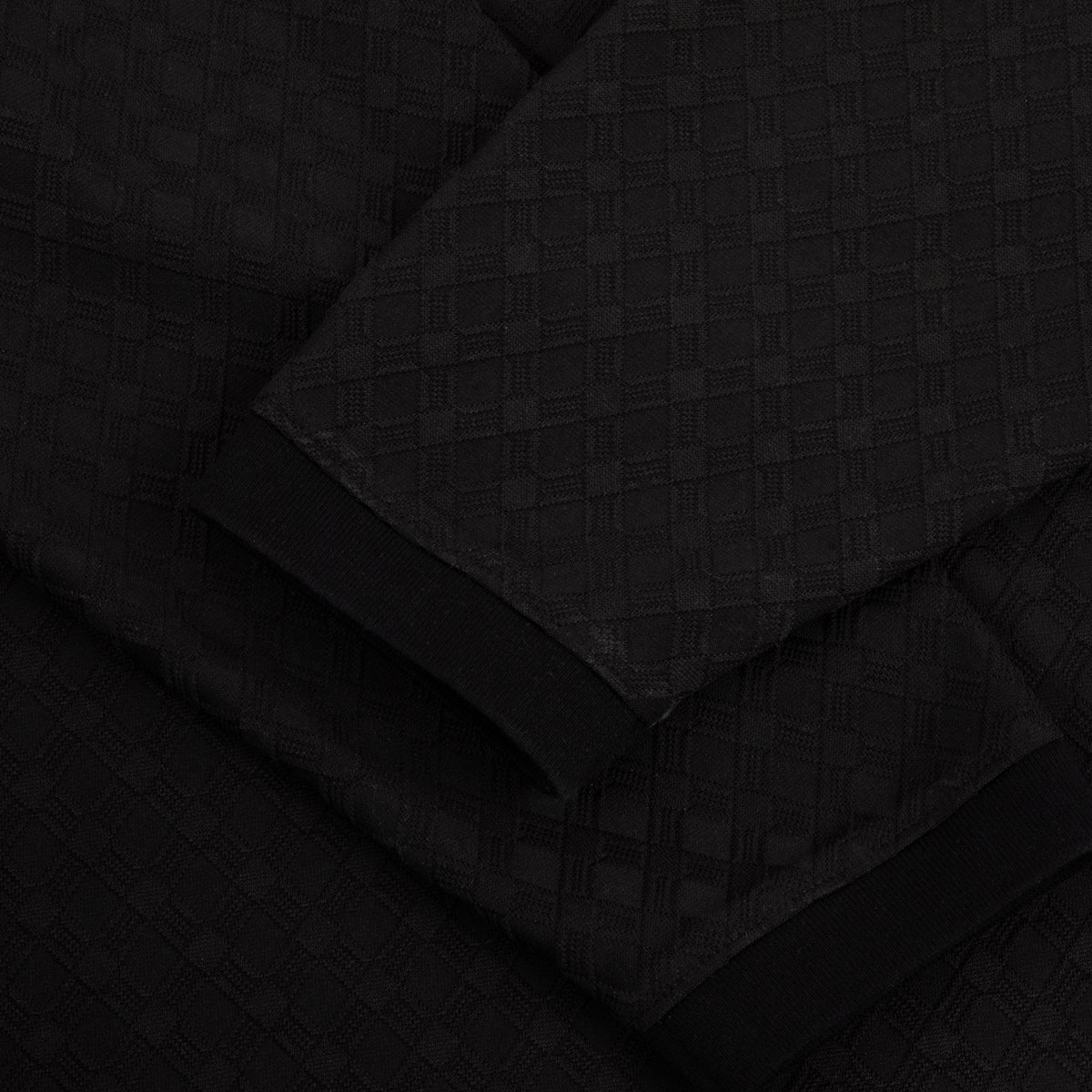 Jacquard LS Polo, Black